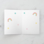 誕生日中国のカード、レインボーグリーティングカード カード (内部)