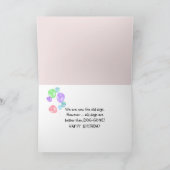 誕生日中国のトキ犬 カード (内部)