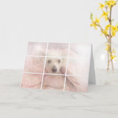 誕生日中国のトキ犬 カード (黄色い花)