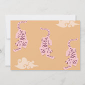 誕生日中国のパーティーレストランフォトタイガース 招待状 (裏面)