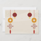 誕生日中国のパーティーレストランTake Asian遠くに 招待状 (裏面)