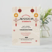 誕生日中国のパーティーレストランTake Asian遠くに 招待状 (スタンド正面)