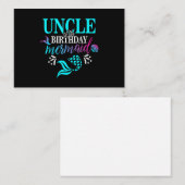 誕生日人魚のマッチング家族の叔父 ノートカード (正面/裏面)
