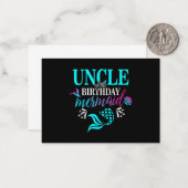 誕生日人魚のマッチング家族の叔父 ノートカード (正面/裏面インサイチュ)