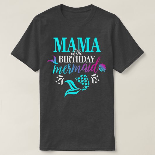 誕生日人魚のマママママッチングファミリー Tシャツ (デザイン正面)