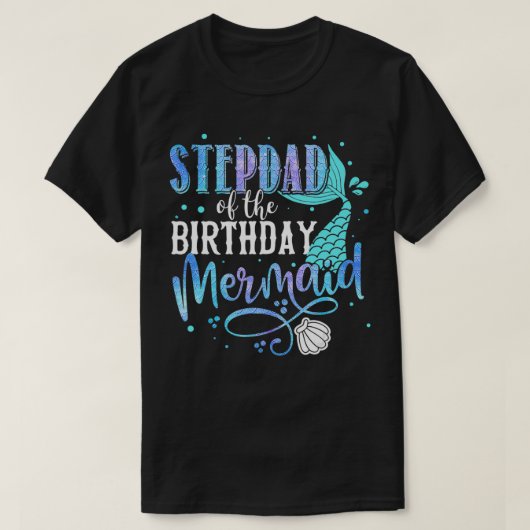 誕生日人魚の家族のマッチングPaの義理の父 Tシャツ (デザイン正面)