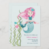 誕生日人魚招待状 招待状 (正面/裏面)