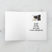 誕生日他のユーモア犬のカードのように1日 カード (内部)