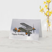 誕生日付きパイロット用カード カード (黄色い花)