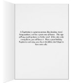 誕生日付き射手座用カード (内側 (右))