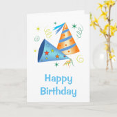 誕生日付き帽子カード カード (黄色い花)