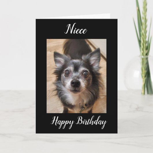 誕生日付き**姪**カード カード (正面)