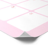 誕生日付さくらんぼベビーシャワーカレンダーを推測 ポスター (角)