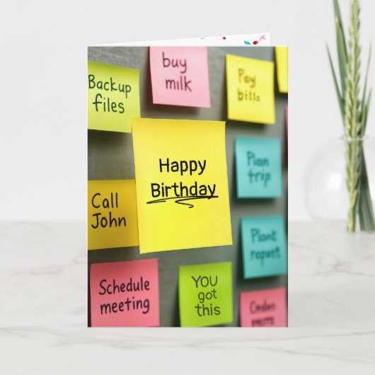 誕生日付箋 カード (正面)