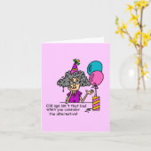 誕生日代替ユーモア カード (黄色い花)