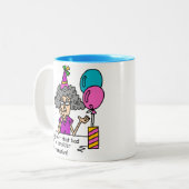 誕生日代替ユーモア ツートーンマグカップ (正面左)