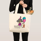 誕生日代替ユーモア ラージトートバッグ (正面(商品))