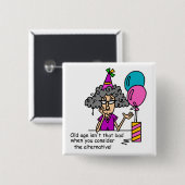 誕生日代替ユーモア 缶バッジ (正面&裏面)