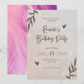 誕生日会の招待 招待状 (正面/裏面)