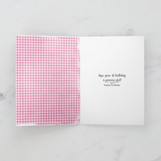 誕生日会の猫 カード (内部)