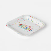 誕生日会カラフル紙吹雪 ペーパープレート (傾斜あり)