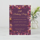 誕生日会 – 紫の花 –  招待状 (スタンド正面)