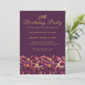 誕生日会 – 紫の花 –  招待状 (スタンド正面)