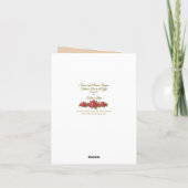 誕生日伝統的恵みヴァージンメアリーカード カード (裏面)