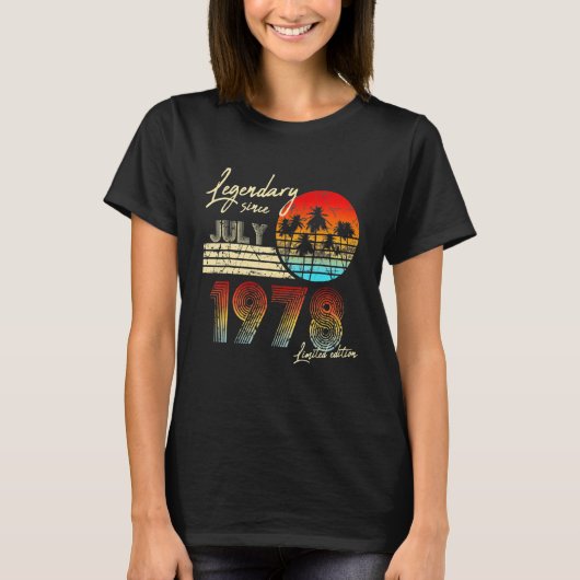 誕生日伝説1978年7月以来 Tシャツ (正面)