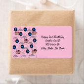 誕生日住所 シールピンク ラベル (インサイチュ)