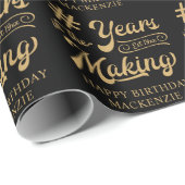 誕生日作りの脚本の年パーソナライズされた ラッピングペーパー (ロールコーナー)