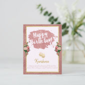 誕生日個人名の変更バラ金ゴールドカード 案内状 (スタンド正面)