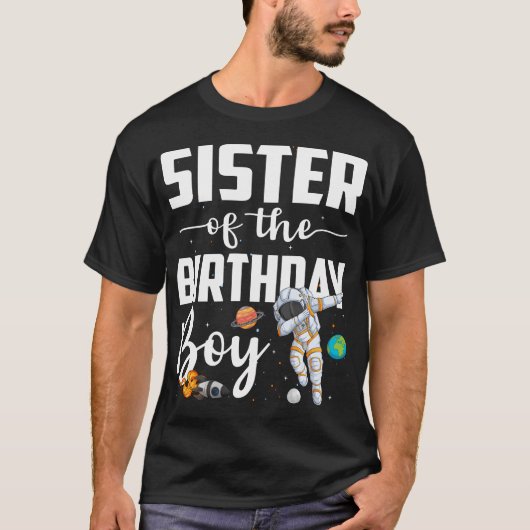 誕生日兄弟の姉妹 宇宙飛行士 宇宙テーマ Tシャツ (正面)