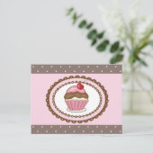 誕生日入りカップケーキ ポストカード (スタンド正面)