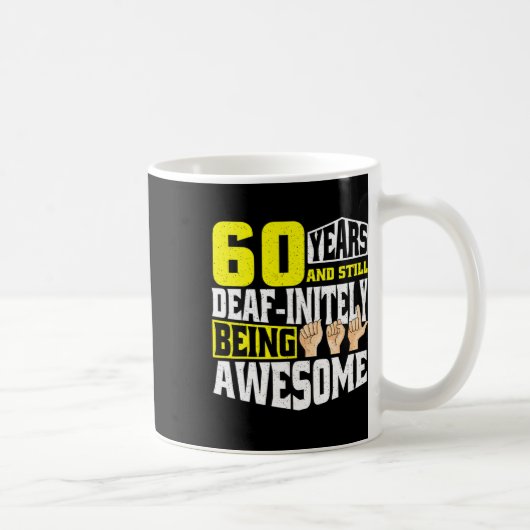 誕生日六十年素晴らし コーヒーマグカップ (右)