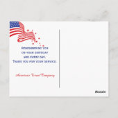 誕生日兵の軍隊 ポストカード (裏面)