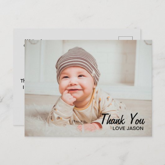 誕生日写真ありがとうはがき ポストカード (正面/裏面)
