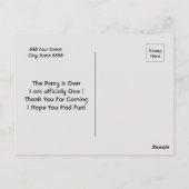 誕生日写真ありがとうはがき ポストカード (裏面)