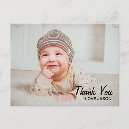 誕生日写真ありがとうはがき ポストカード (正面)