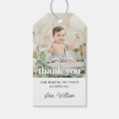 誕生日写真ありがとう ギフトタグ (正面)