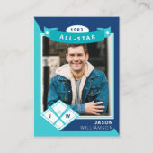 誕生日写真と統計すべてのスター野球カード エンクロージャーカード (正面)