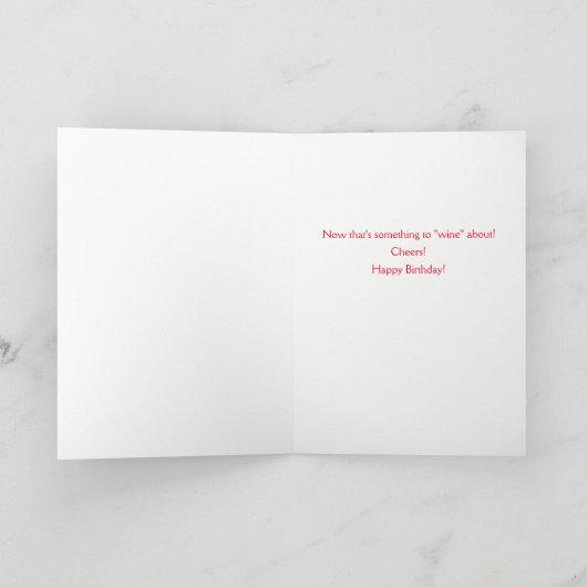 誕生日写真の名前と年齢のワイおもしろいン カード (内部)