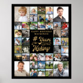 誕生日写真コラージュ制作年 ポスター (正面)