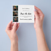 誕生日写真コラージュ日付の保存 チラシ (手)