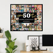 誕生日写真コラージュAGEの外観が良い68写真 ポスター (ホームオフィス)