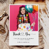 誕生日写真サンキューカード 招待状