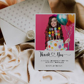 誕生日写真サンキューカード 招待状