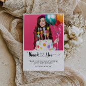 誕生日写真サンキューカード 招待状