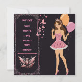 誕生日写真テンプレートを完全にパーソナライズできる セーブザデート (正面)