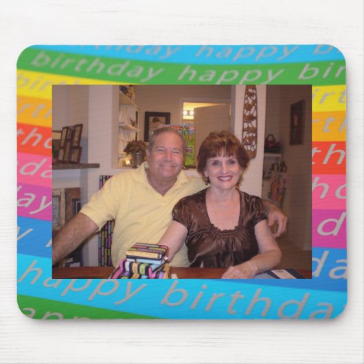 誕生日写真テンプレート マウスパッド (正面)